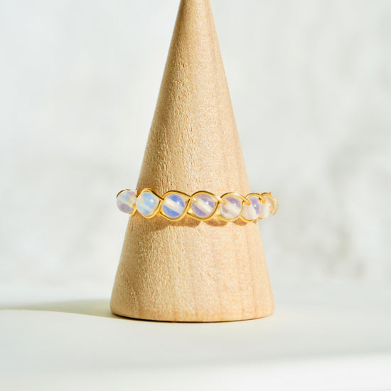 Opalite Braided Wire Ring