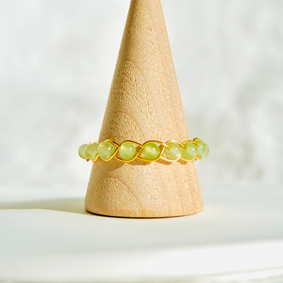 Aventurine Braided Wire Ring